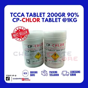 tcca tablet besar chlorine 90% - kaporit desinfectant tablet 200gr 1kg