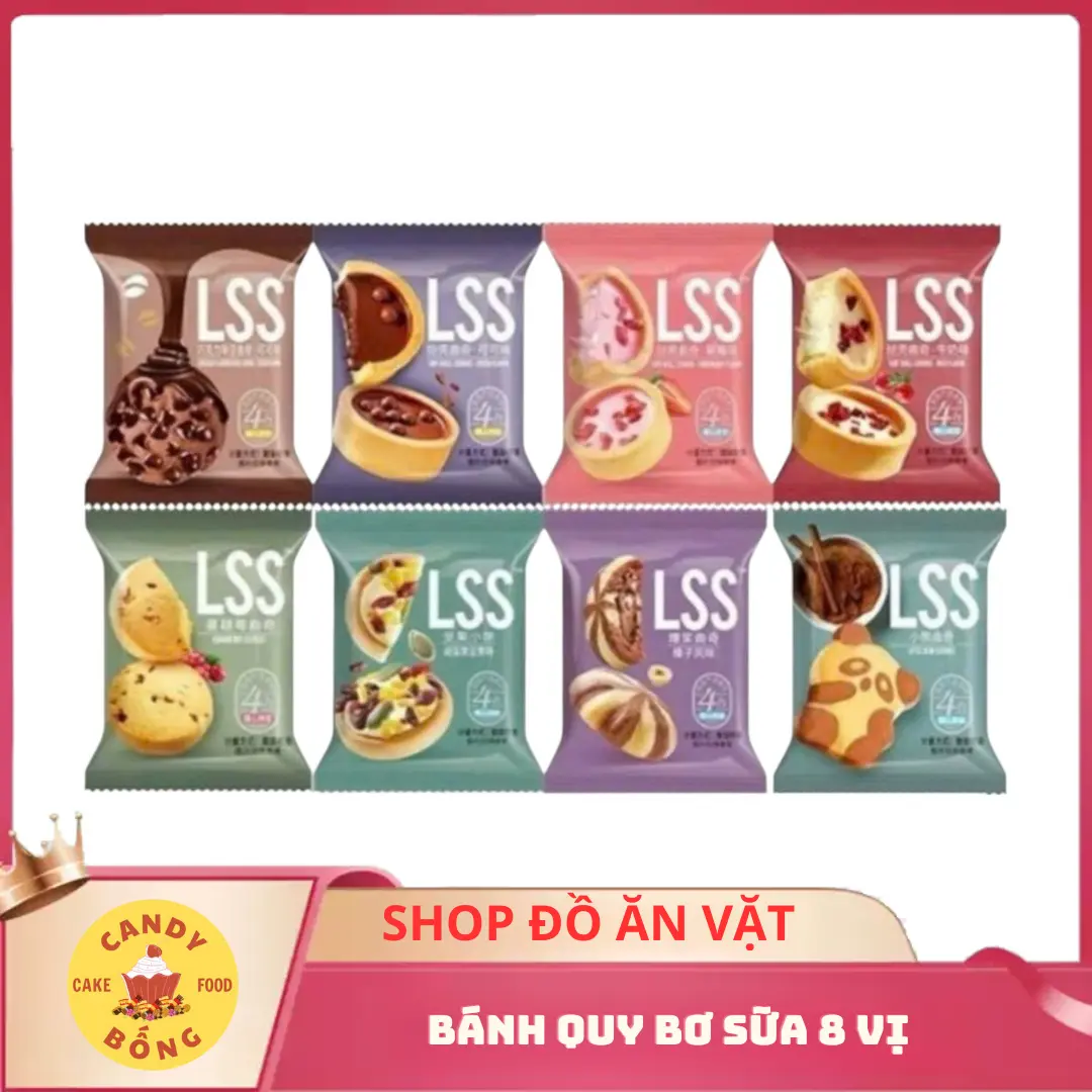 Bánh quy bơ sữa socola LSS - Snack Food Sô Cô La Ăn Vặt Nho