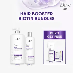 [Buy 2 Get 4] Dove Paket Hair Care Anti Rontok Dove Shampoo Biotin Pump 900ml + Shampoo Biotin 155ml FREE Conditioner Biotin 135ml + Creambath Biotin 30g