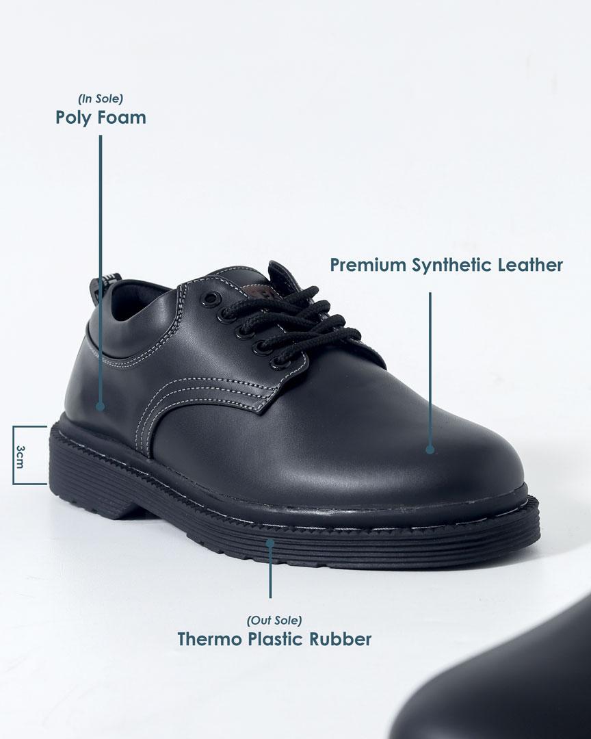 Kenfa - Safer Black Sepatu Formal Pria Wanita Casual Kerja Kantor Pantofel Oxford Doctmart Hitam Semi Kulit Kasual Shoes Kenfa - Safer Black Sepatu Formal Pria Wanita Casual Kerja Kantor Pantofel Oxford Doctmart Hitam Semi Kulit Kasual Shoes