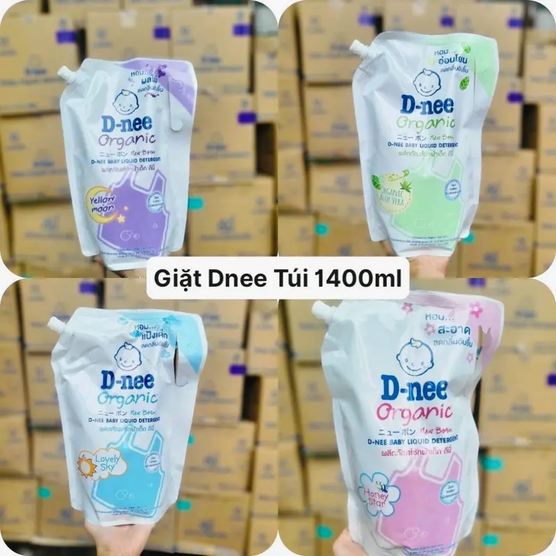 Nước giặt Dnee túi 1400ml Thái Lan chính hãng, giặt xả an toàn cho bé sơ sinh đủ màu 2