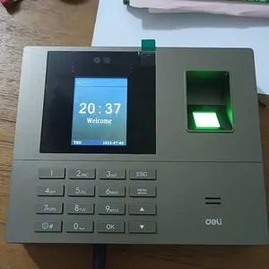 Deli Mesin Absensi Wajah dan Sidik Jari Laporan Otomatis ES161 Alat Alat