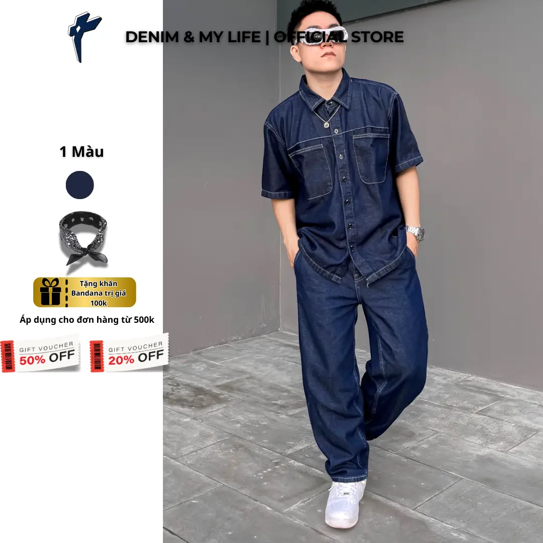 Bộ Jeans Denim Cotton Cao Cấp Siêu Nhẹ Và Mát, Mềm Mại, Outfit lịch sự ,Trẻ Trung Năng Động, Cá Tính. Menswear Nam