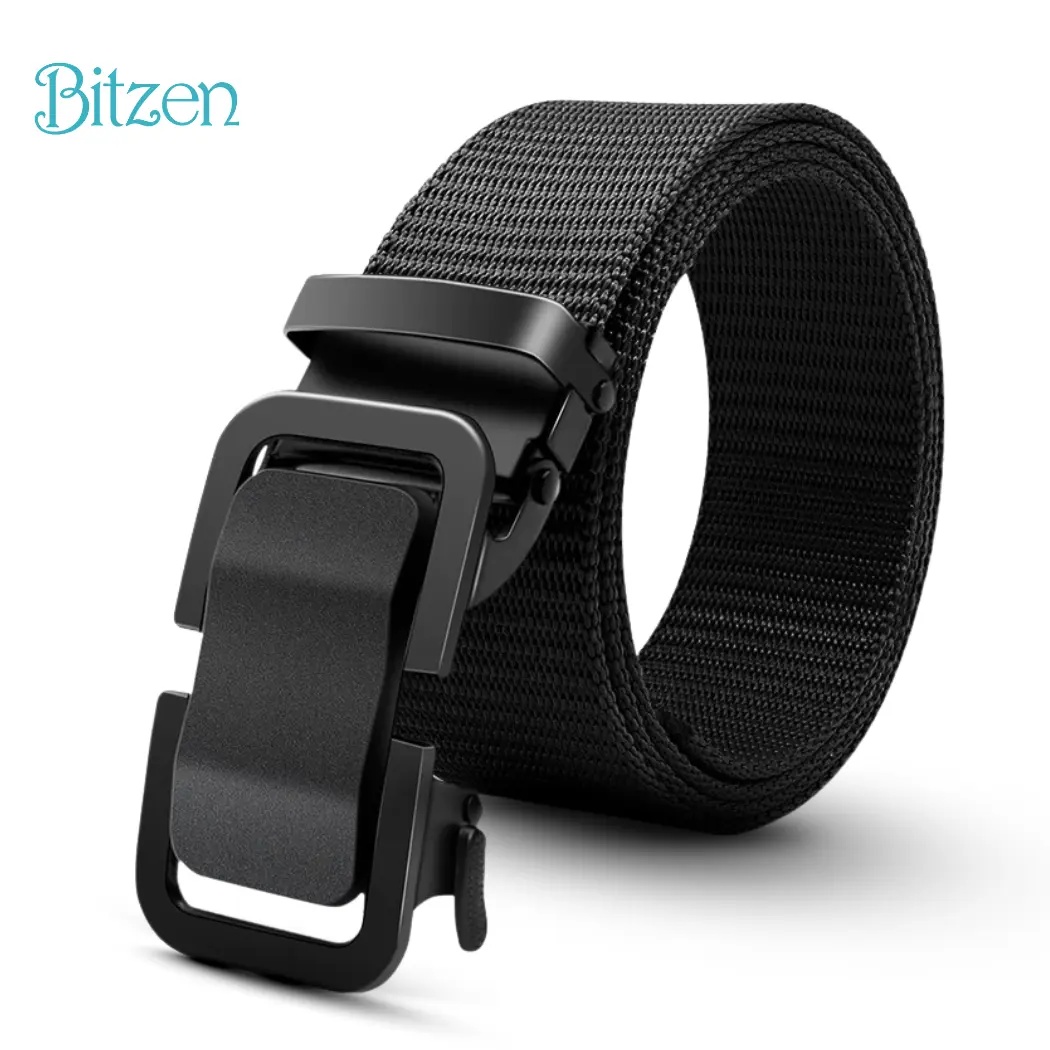 BITZEN Ikat Pinggang Pria / Wanita Gesper Nylon Sabuk Laki-Laki
