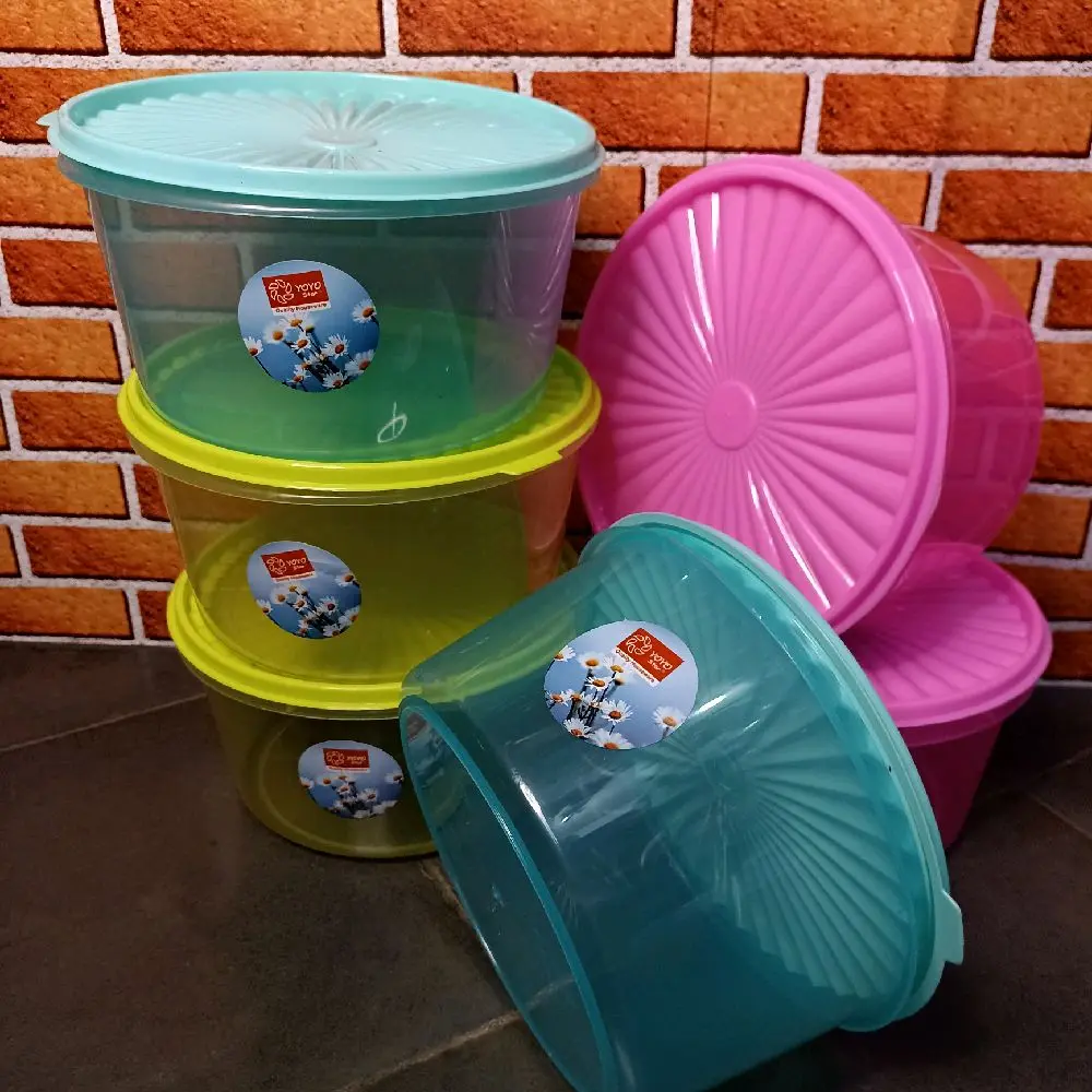 (6pcs)toples yoyo star 3lt toples warna warni toples kue kering, kripik, krupuk