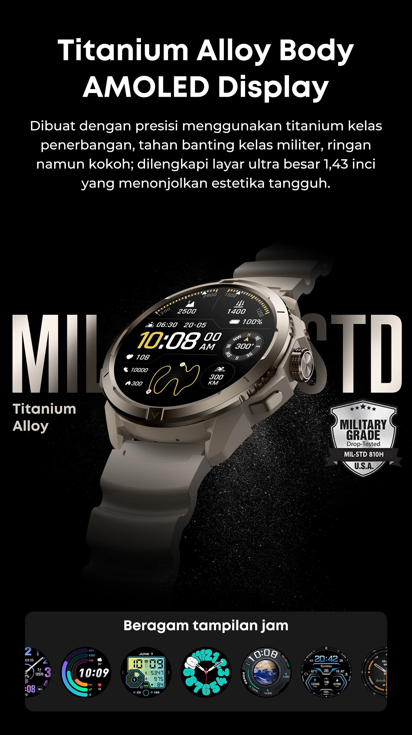 Olike Smartwatch FG03 GPS | Sync ke STRAVA dengan Peta Offline 6 Satelit | AMOLED 1.43" | Barometer Kompas SOS Alert | Tahan Air 5ATM Swim Proof | Garansi 1 Tahun Olike Smartwatch FG03 GPS | Sync ke STRAVA dengan Peta Offline 6 Satelit | AMOLED 1.43" | Barometer Kompas SOS Alert | Tahan Air 5ATM Swim Proof | Garansi 1 Tahun