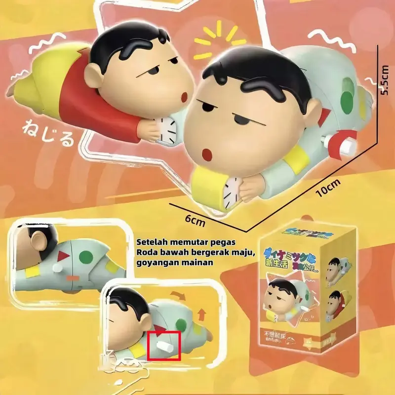 CRAWLING CLOCKWORK TOY MAINAN CRAYON SHINCHAN DYNAMIC LIFE BISA GERAK MAINAN ORNAMEN SHINCHAN MAINAN 2