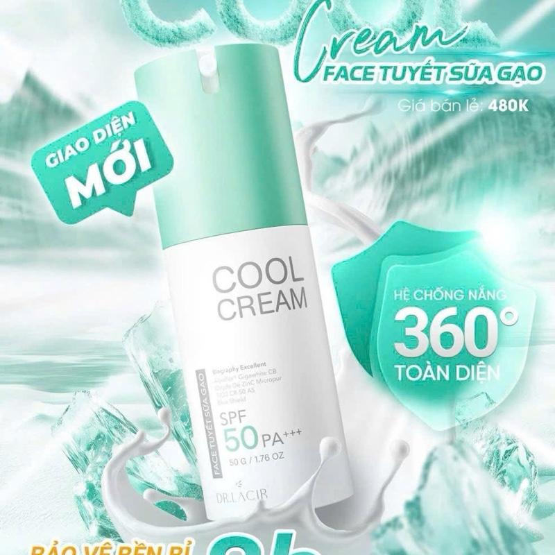 Kem chống nắng cool cream của dr lacir nguyên mã chính hãng SPF 55 Kem dưỡng da Tất cả các loại da Skincare