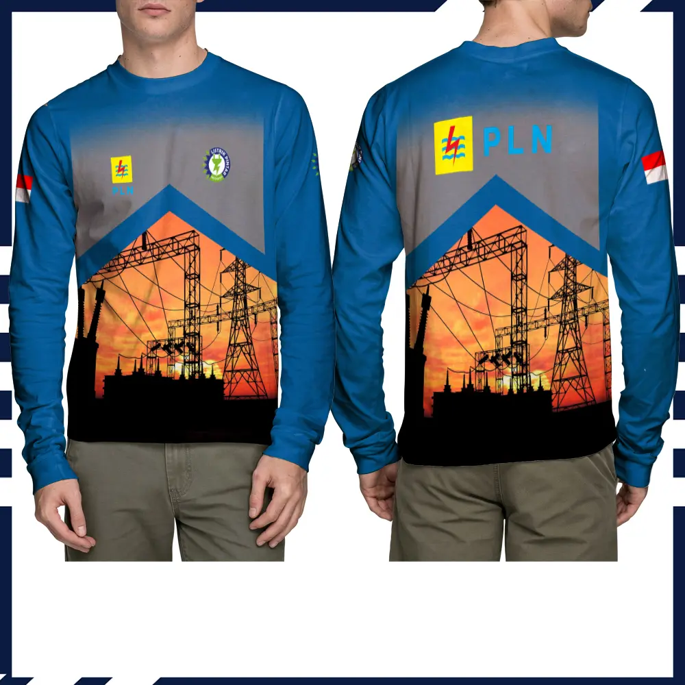 Jual kaos Pria pln listrik indonesia  Fullprint Terbaru Desain