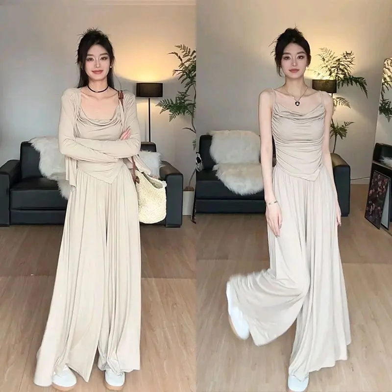 Setelan Outer Baju Set Wanita OneSet Lengan Panjang Knit Shirt Casual Basic Strecth Bahan Nyaman Atasan + Top + Celana M623