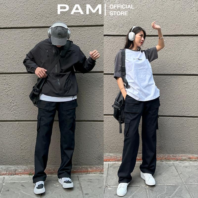 Update 2025 Quần Cargo Pant Kaki PAMSTUDIO Chất Liệu Kaki Cotton Định Lượng 330gsm Ống Đứng Túi Hộp Cạp Chun Cúc Đồng 4 Chi Tiết Gấu Quần Đã Xử Lý Co Rút Phong Cách StreetWear Thời Trang Unisex L3