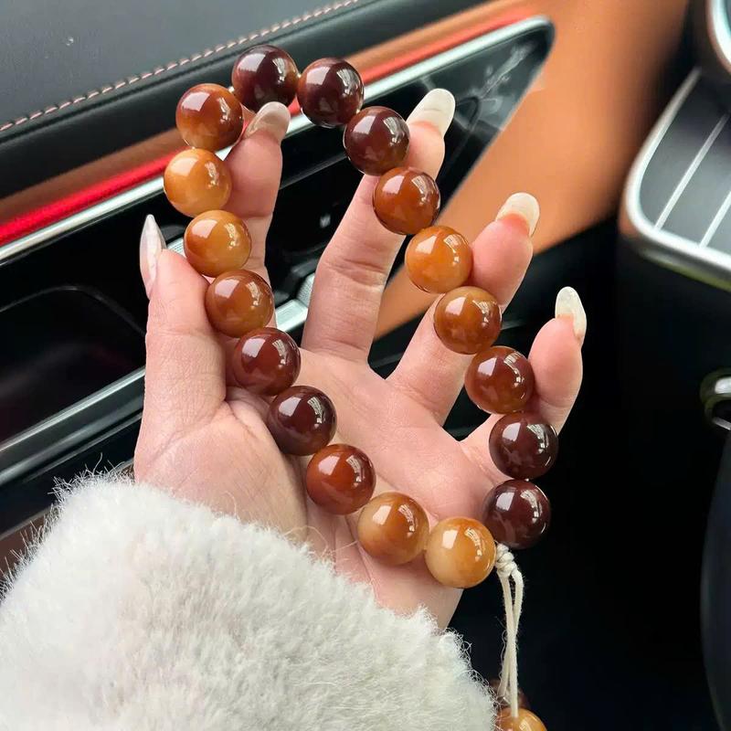  Luân Kinh Bảo - Vòng Lần Hạt Tụng Kinh 18 Hạt Bồ Đề Bạch Ngọc Tự Nhiên Size 15mm Dễ Lần Hạt Thiền Định May Mắn Bình An 