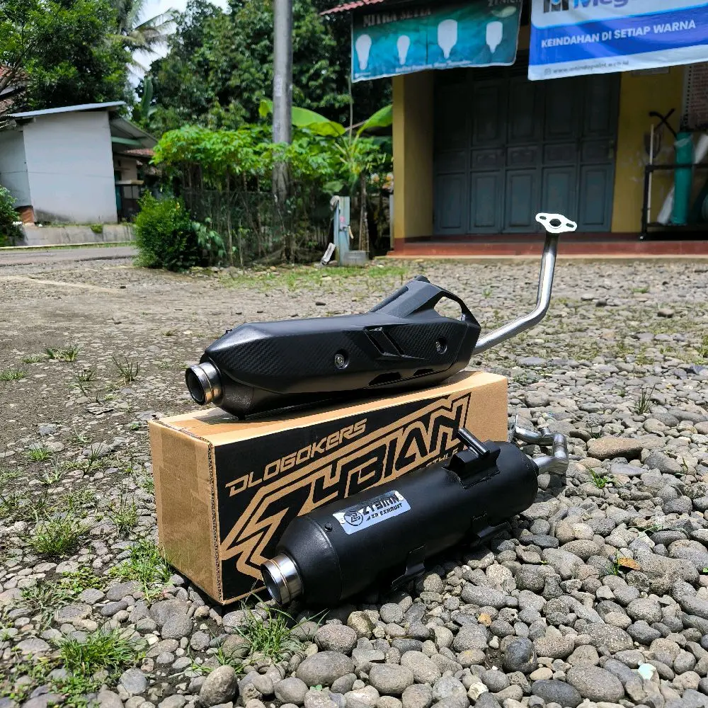 KNALPOT ORIGINAL ZYBIAN MONCONG SHIJIRO NGEBAS ADEM BEAT VARIO 125/150 SCOOPY BEAT NEW DULUXE GENIO