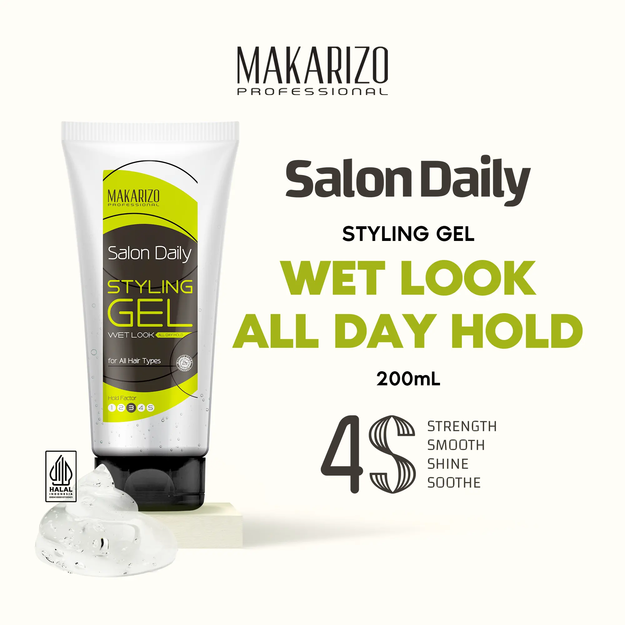 Makarizo Professional Salon Daily Styling Gel Tube 200 gr