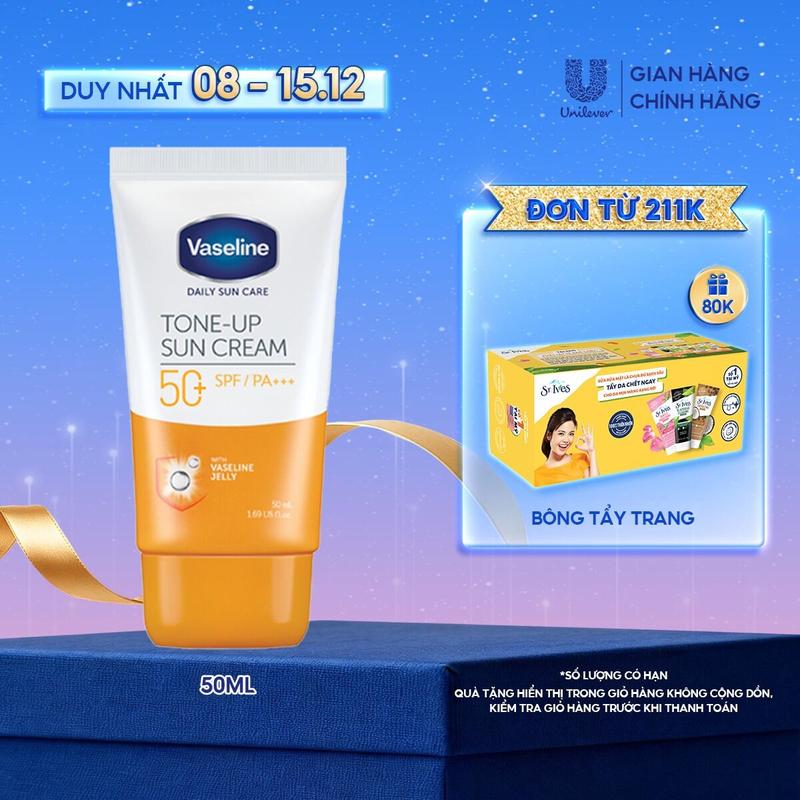 Live Kem chống nắng Vaseline Giúp Nâng Tông Tone Up 50ml