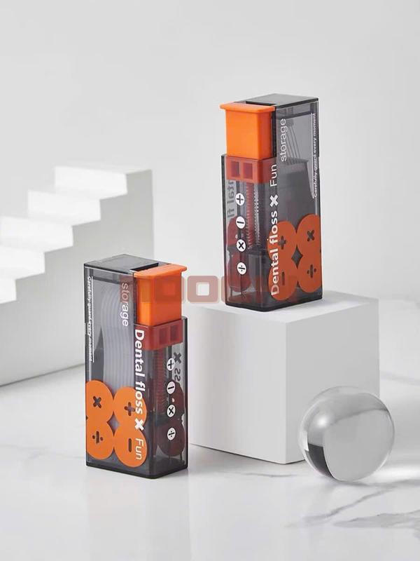 Hộp đựng tăm chỉ nha khoa có nút bấm tự động nhỏ gọn tiện lợi khi đi chơi, du lịch 8