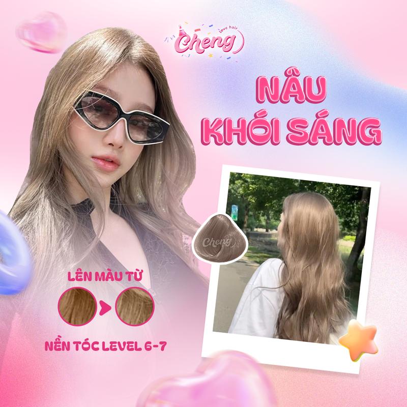 Thuốc Nhuộm Tóc Màu NÂU LẠNH Lên Từ Nền Đen Tự Nhiên Không Cần Tẩy |…