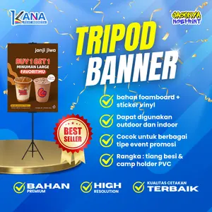 CETAK TRIPOD BANNER | PRINT TRIPOD BANNER FOAM BOARD