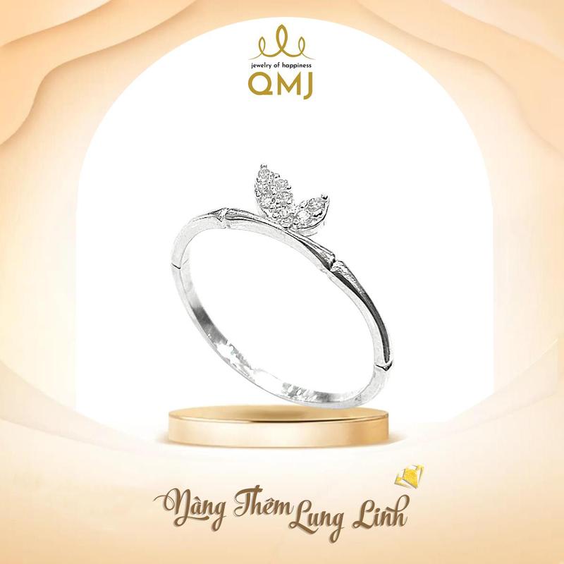 QMJ STORE - Q209 Nhẫn bạc nữ đẹp TRÚC DIỆP THANH cao cấp QMJ, thời trang phụ kiện trang sức bạc 925 cao cấp