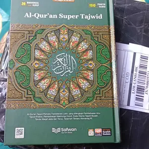【Beli Al Quran Dapat 3 BONUS】Alquran Super Tajwid Ukuran Sedang A5 | Tajwid warna + latin perkata + tanda henti jeda + makhorjul huruf | BONUS tunji almasurat buku doa | mushaf alqur'an mudah tajwid praktis