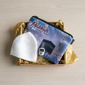 Paket Souvenir Dompet Pouch Besar + Tasbih + Peci Rajut Dewasa Harga Termurah Dan Terlaris souvenir Haji Umroh muslim dan tasyakuran lain