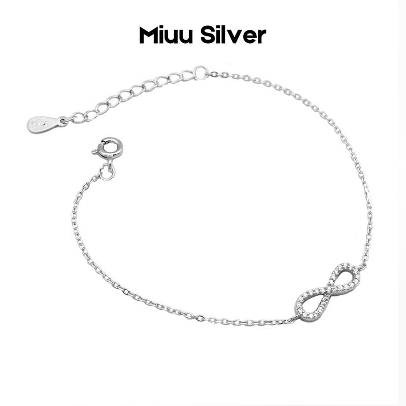 Vòng tay bạc Miuu Silver lắc tay nữ vô cực