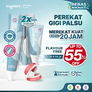 [Creator Exclusive] Hogident Lem Perekat Gigi Tiruan Flavour Free 20gr Travel Size Merekat Kuat 20 Jam Bebas Zinc Halal