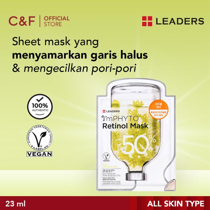 Gambar Leaders Imphyto Retinol Sheet Mask 23 ml | Sheet Mask | Masker Wajah dari C&F Store Official Kota Administrasi Jakarta Utara Tokopedia