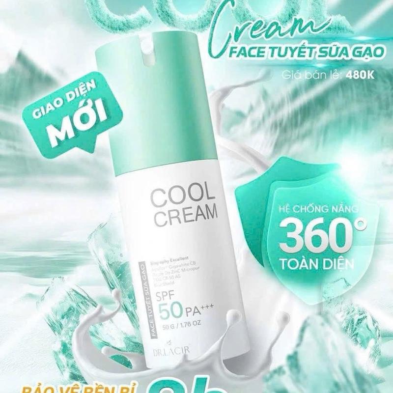 mẫu mới Kem chống nắng Cool Cream Face tuyết sữA GẠO