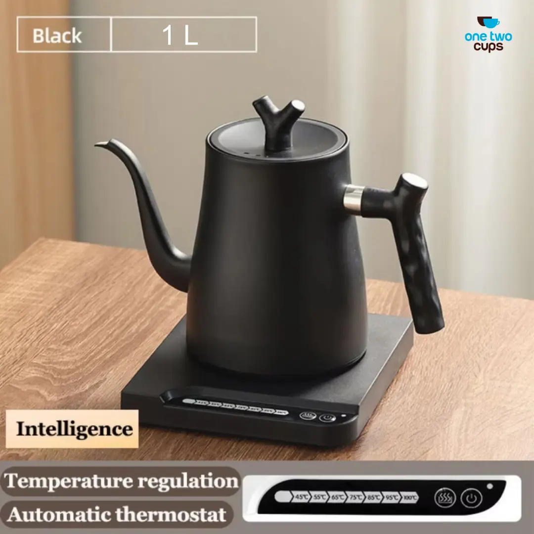 One Two Cups Teko Listrik Kopi Pemanas Air Leher Angsa Kettle 1000W 1L - HR-462