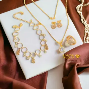 Set Perhiasan Wanita Permata Xuping Lapis Emas Aksesoris Fashion Warna 18 SLE45