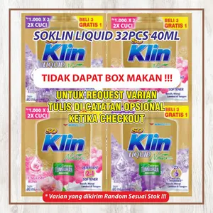 PROMO 32 PCS SOKLIN LIQUID 1000an 40ml Varian Nature Kain