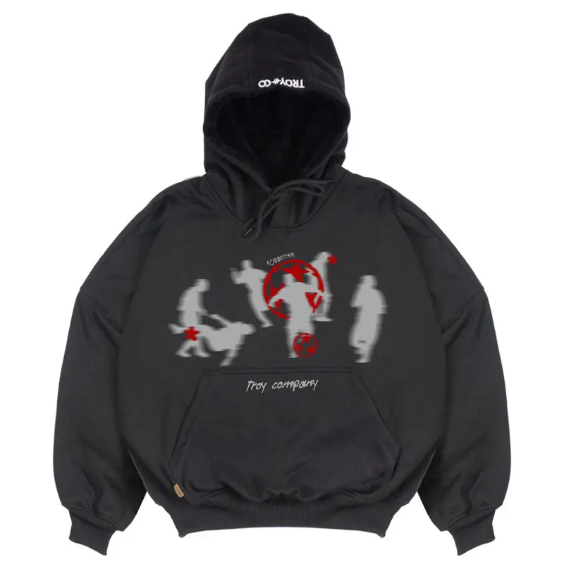 Troy Company Hoodie Boxy Oversize Hitam Freedom HB 2547 0