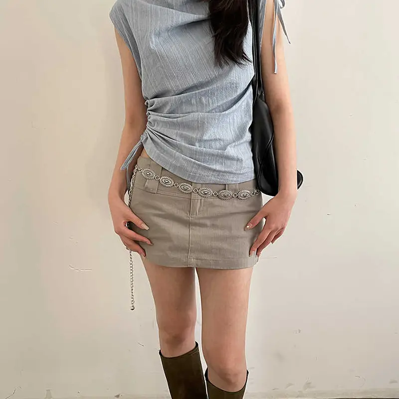 Dây Chuyền Đeo Hông, Bạc, Phong Cách Bohemian Và Cổ Điển, Phụ Kiện Kim Loại, Đầm Dễ Phối Đồ Thắt Lưng Mùa Hè Mới 2025, Sang Trọng Và Đơn Giản thắt  lưng  đính  đá  nữ 7