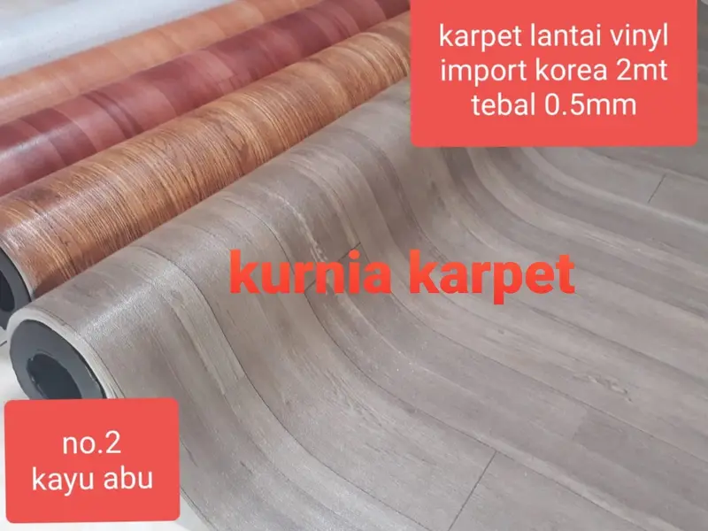 karpet lantai vinyl meteran Korea (Lebar 200cm x 50 cm) tebal 0.5mm harga  panjang Per 1/2 METER 3