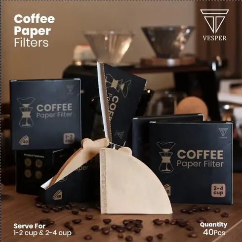 vesper kertas saringan kopi v60 / coffee filter paper / filter kopi 1-2cups 2-4cups