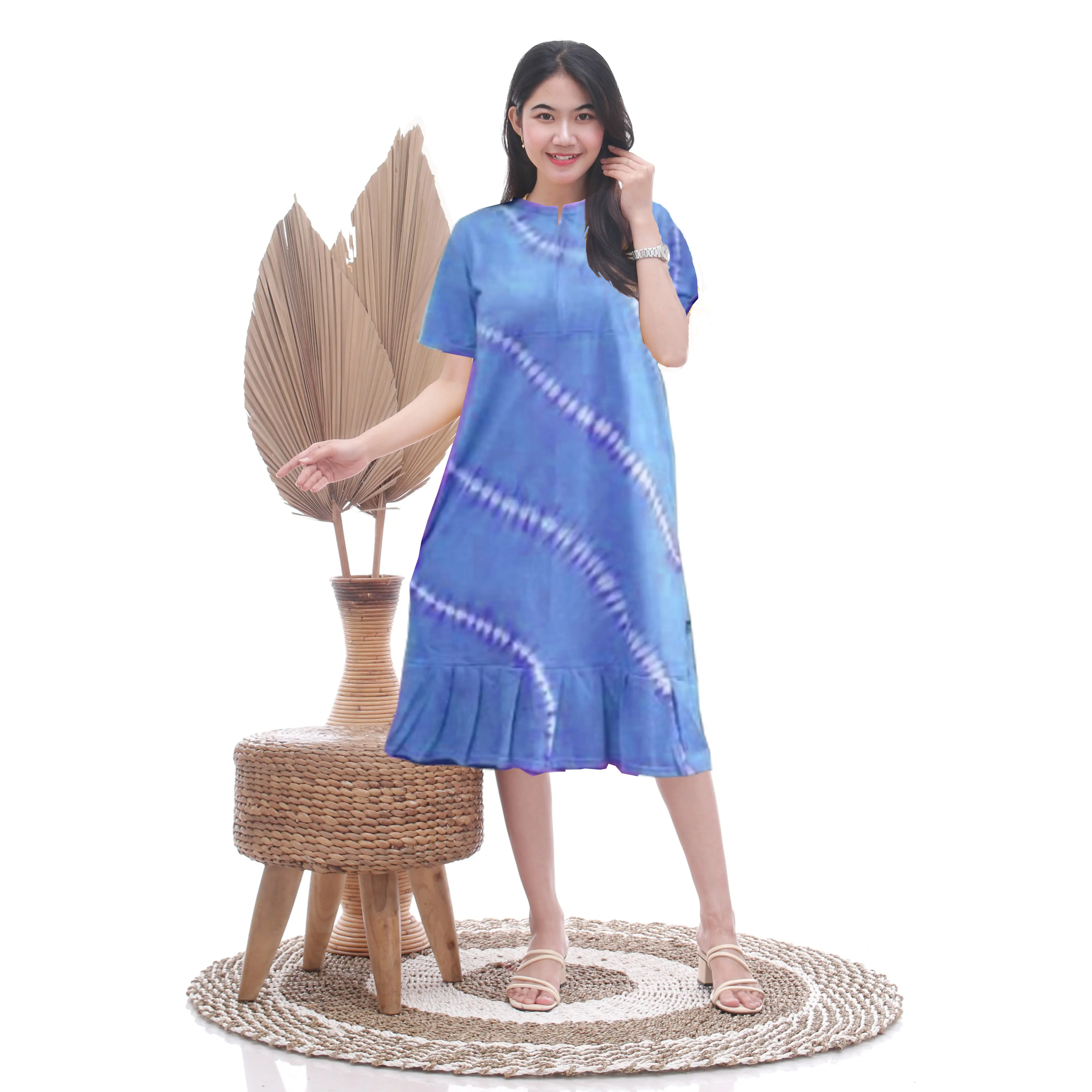 Daster Ruffle Busui Bahan Kaos