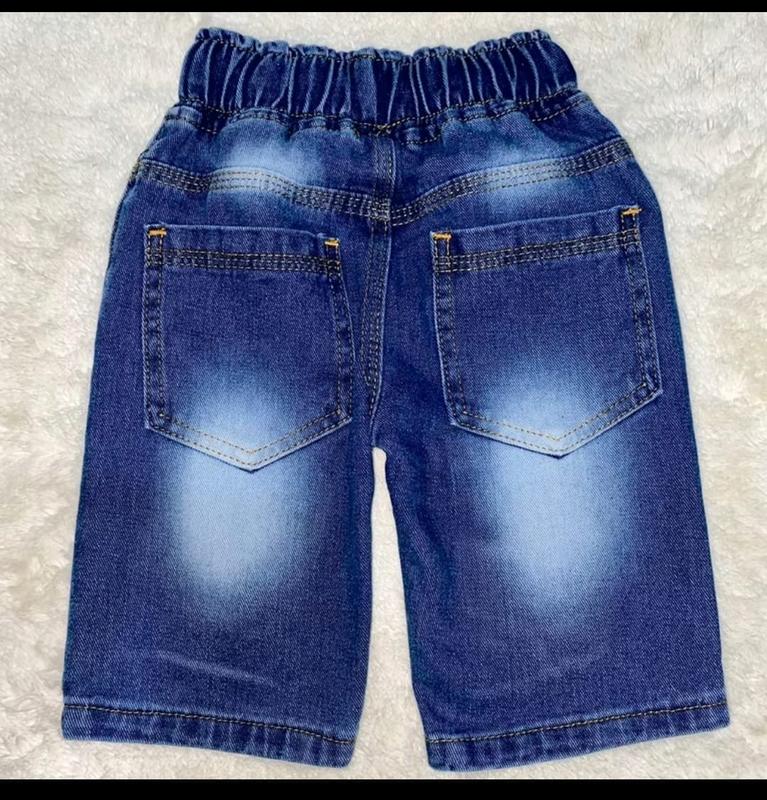 Celana jeans pendek anak laki laki model rived bio wash Bayi 4