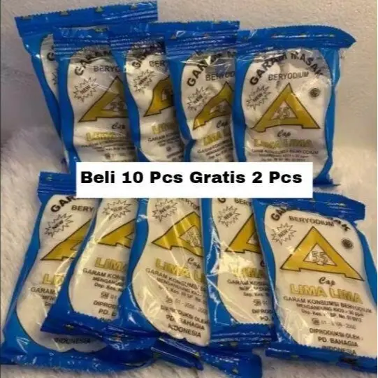 10 Pcs Gratis 2 Pcs Garam Masak / Halus Beryodium Murah COD - Makanan, Salt - Himalaya