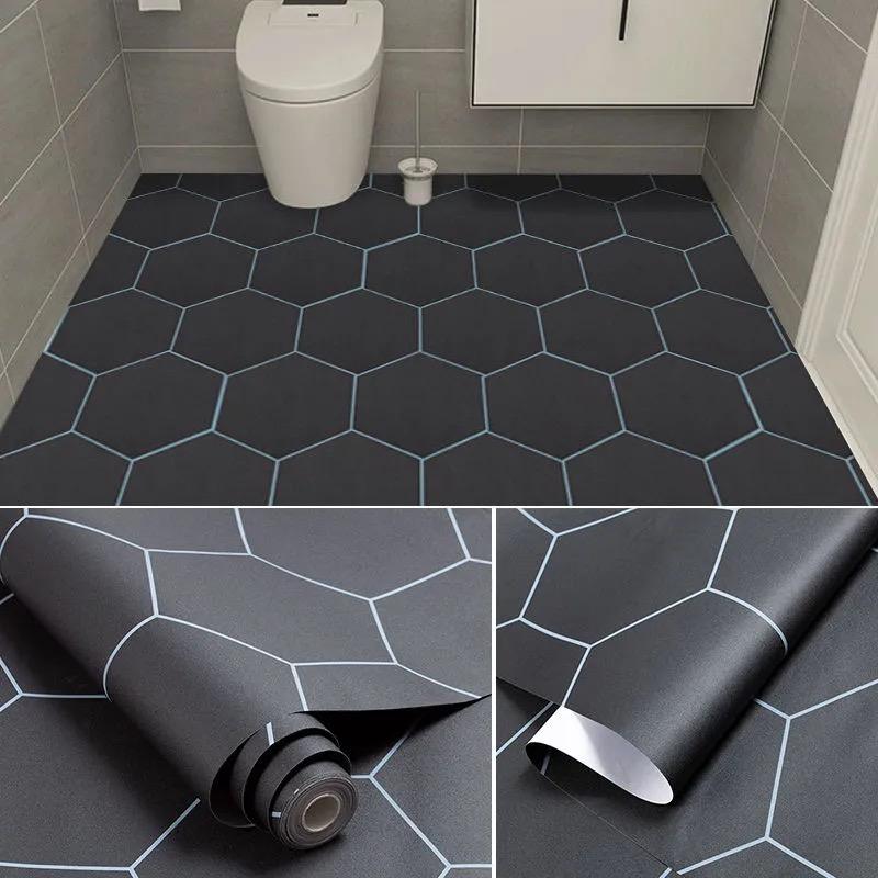  Nhãn dán sàn PVC chống dầu dày chống trượt chống mài mòn thích hợp cho phòng tắm và nhà bếp thảm trải sàn giấy dán tường không thấm nước chống nấm mốc chống bám bẩn 
