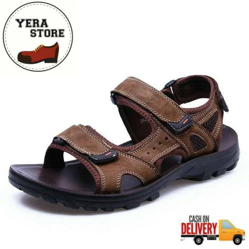 SANDAL GUNUNG PRIA KULIT ORIGINAL KASUAL COWOK SANDAL HIKING TRENDY