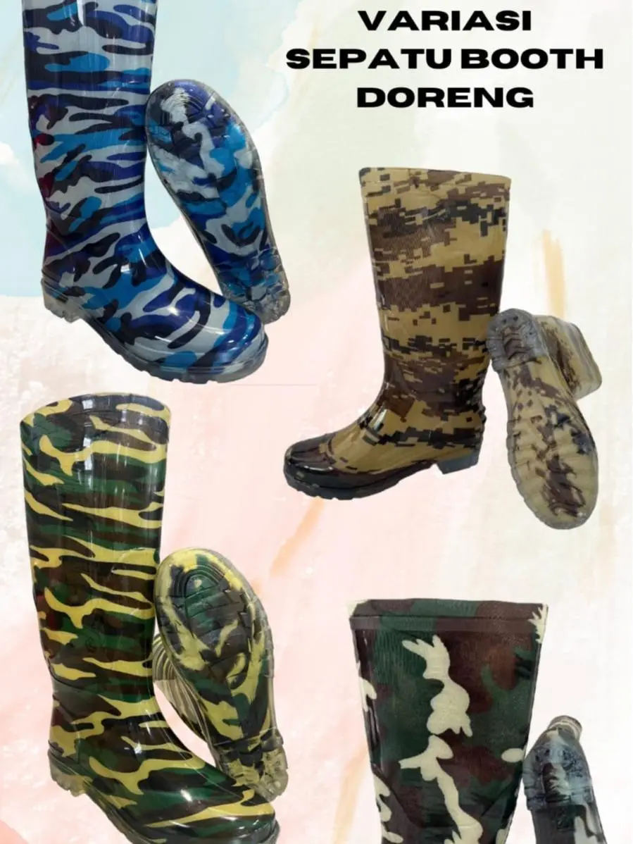 Sepatu Boots Karet doreng import anti jebol anti air Karet jelly