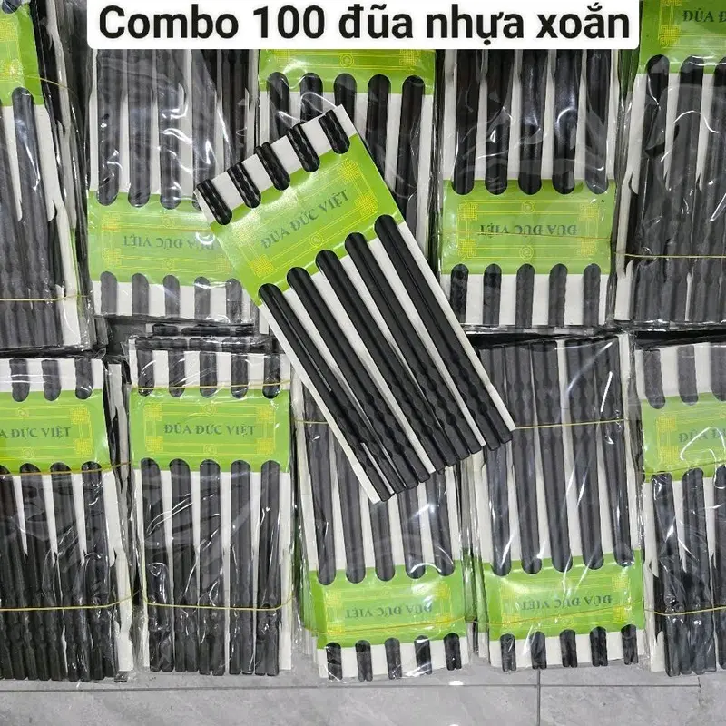 Combo 100 đôi đũa hợp kim chống mốc, chống trơn trượt 0
