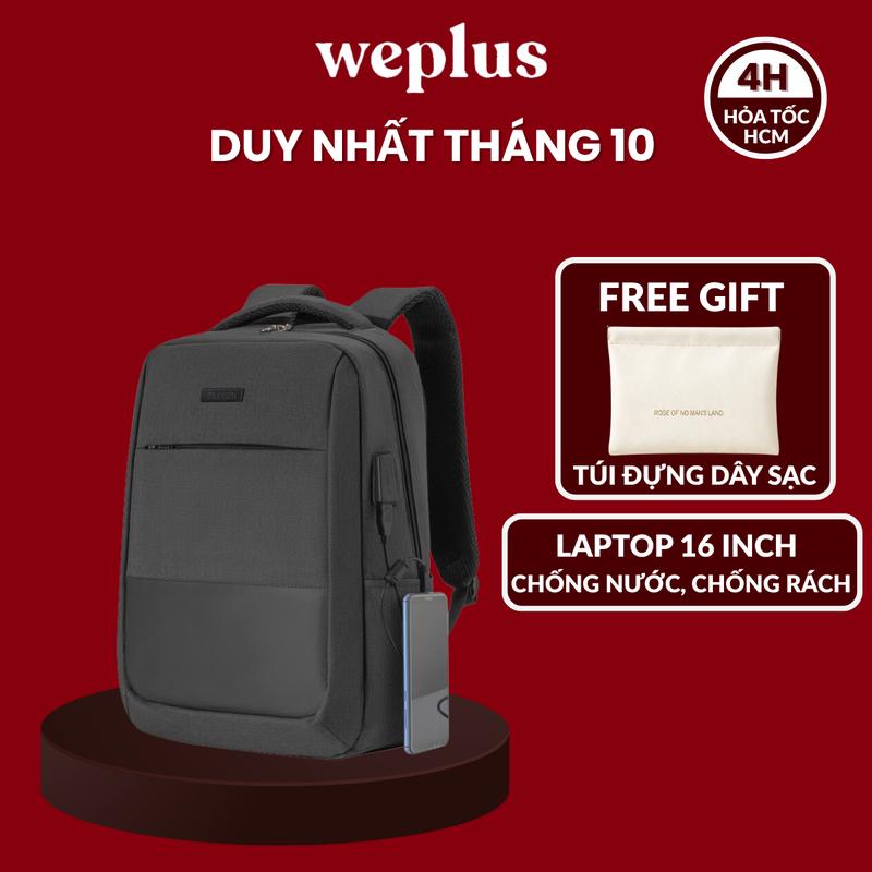 WEPLUS Balo Đựng Laptop Du Lịch 45x31x15cm Quai Đệm Chịu Lực Chắc Chắn Kiểu Dáng Thể Thao WP1755