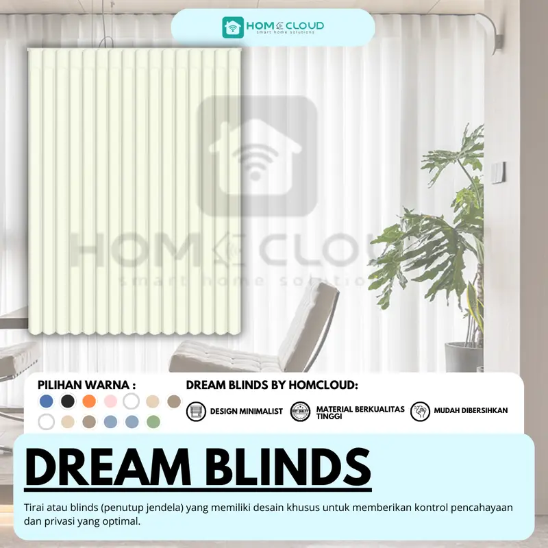 TIRAI CUSTOM - Dream Blinds otomatis Phantom Blinds Tirai Vertikal - Tirai Gulung - Gorden Kantor Gorden Blinds 0