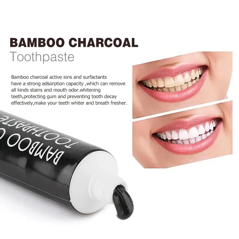 pasta gigi pemutih dan perontok karang gigi bamboo charcoal toothpaste odol pemutih gigi menghilangkan bau mulut Kuning Memutihkan Bersihkan karang gigi Kelapa Siwak 5