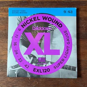 Senar Gitar D'Addario Elektrik EXL 120 09/42 Super Light