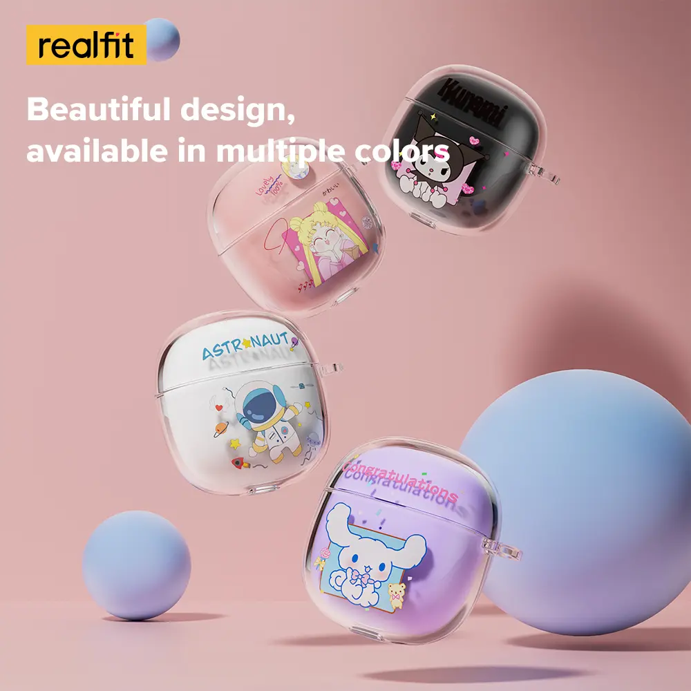 Tai Nghe Nhét Tai Nghe Bluetooth Realfit F1 TWS, Thiết Kế Hoạt Hình Dễ Thương, Đầy Màu Sắc, BT5.3, Tai Nghe Không Dây Mini, Có Mic | BigBuy360 - bigbuy360.vn