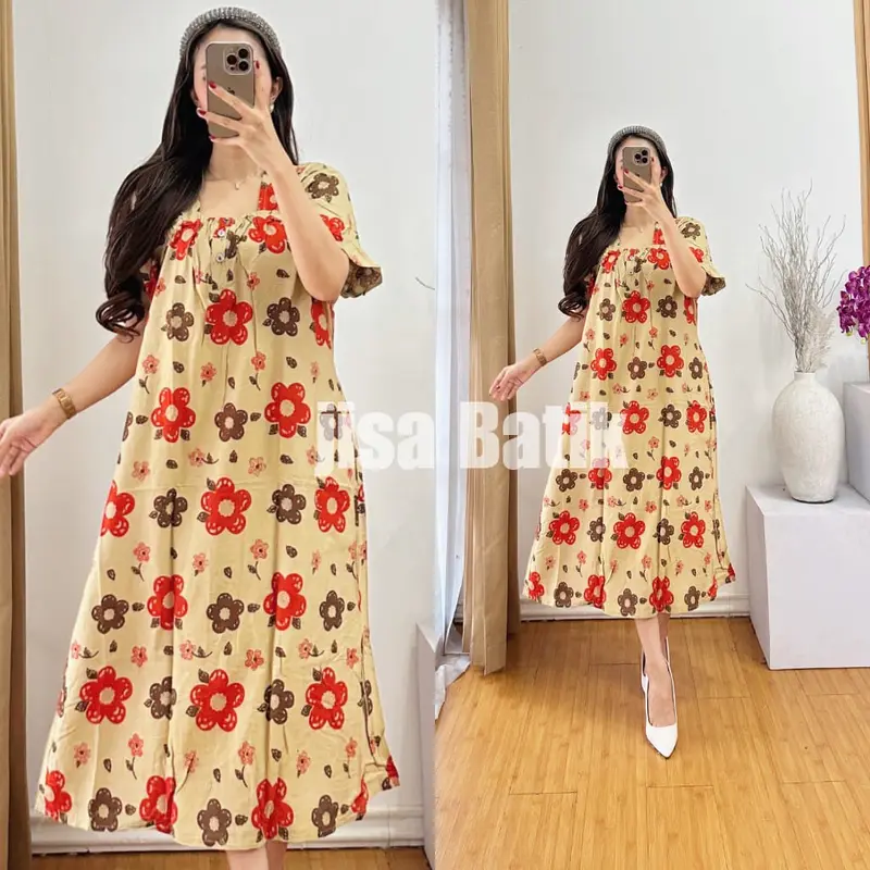 Daster Fuji Rayon Terbaru / Daster Kancing Depan Bumil Busui Kekinian 0