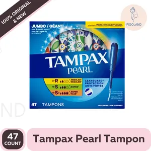 Tampax Pearl Tampons JUMBO Regular Absorbency 47 Count NON Parfumes